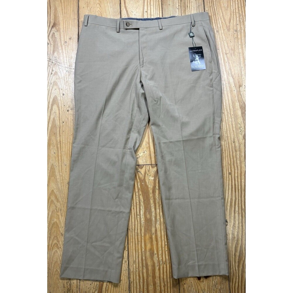 Lauren Ralph Lauren Norton Ultraflex High Performance Wool Pants 40x30 Khaki NWT